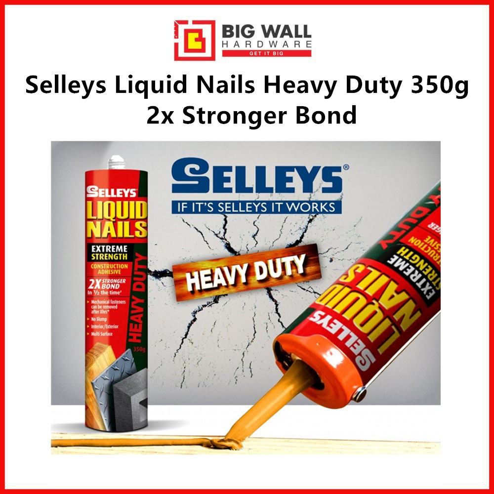 Selleys Liquid Nails Heavy Duty 350g 2x Stronger Bond All Purpose High
