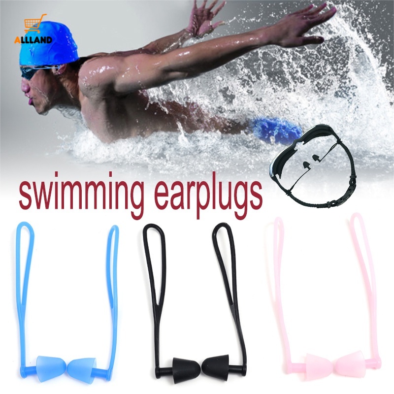 1 Pair Boxpacked Noise Reduction Silicone Swimming Earplugs/ Adult