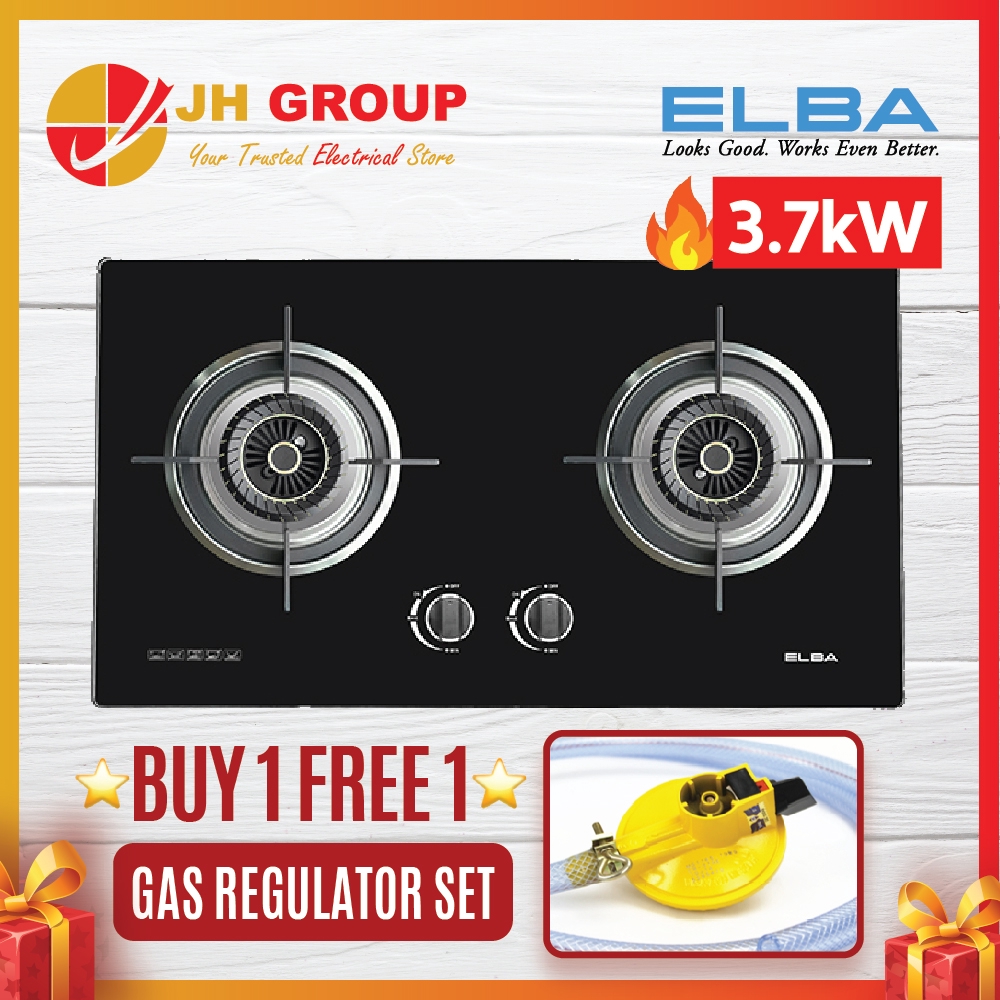 TUAH926 FREEPOS ELBA 2 BURNER BUILT IN GLASS HOB EGHF8582GX(BK