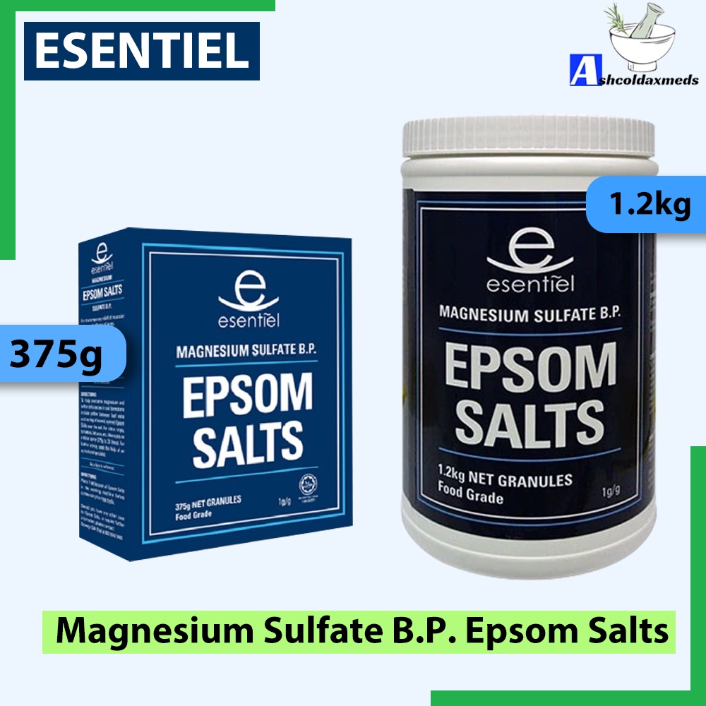 ESENTIEL Magnesium Sulfate B.P. Epsom Salts 375g / 1.2kg EXP06/2027 Shopee Malaysia