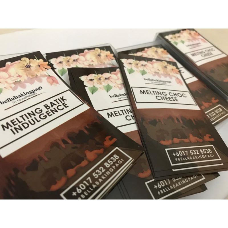 Waterproof Glossy Sticker Balang Kuih/Cakes (Free Design) Shopee Malaysia