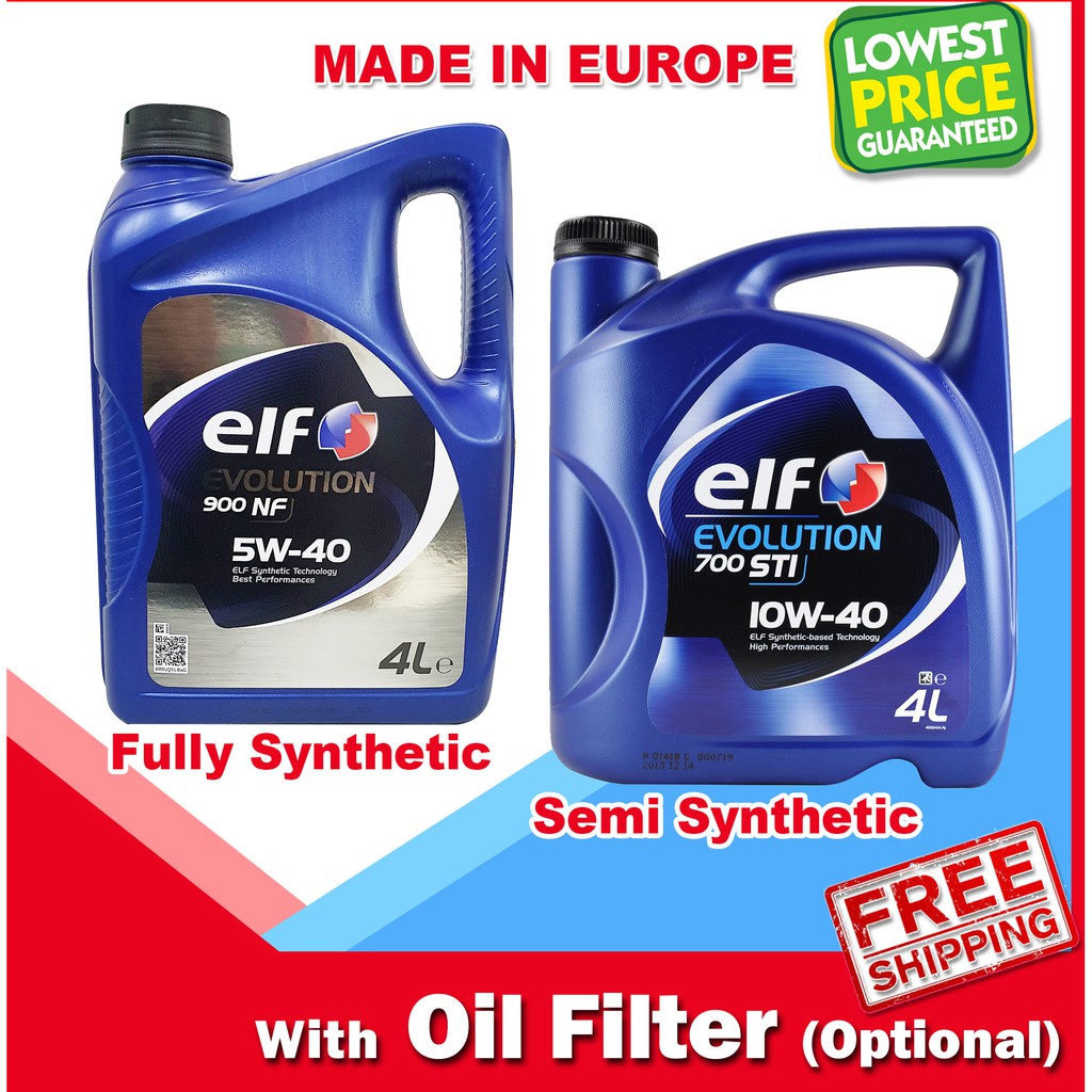 ELF Evolution 900 NF 5W40 Fully Synthetic Engine Oil (4L) 5W40 or
