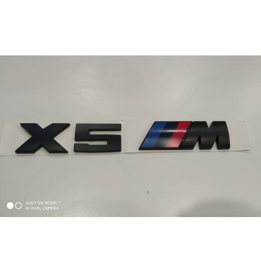 [READY STOCK !!!] BMW X5 M Emblem Logo Matt Black BMW X5M Emblem logo Shopee Malaysia