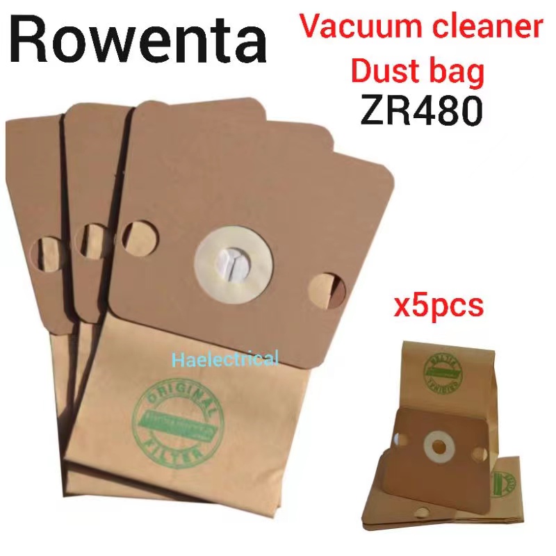 Rowenta Vacuum Cleaner Dust Bag ZR480 / ZR410 / ZR430 (5PCS) Shopee