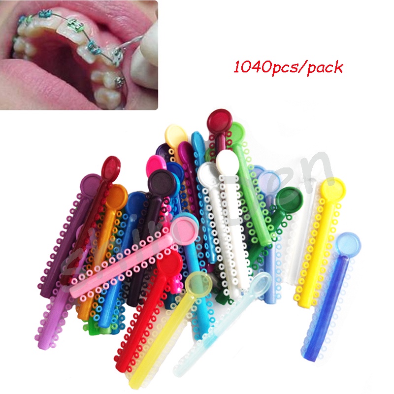 1040pcs Orthodontic Ligature Tie Ortho Colorful Ligaties Ultra