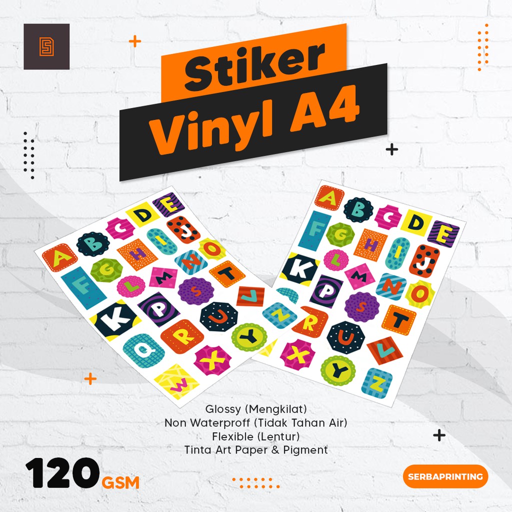 Glossy Plastic VINYL Stickers A4 Size Shopee Malaysia