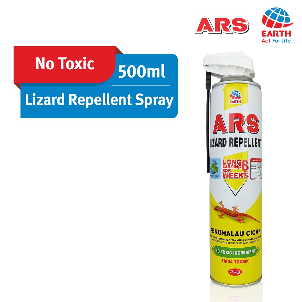 ARS Lizard Repellent Spray No Toxic 500ml Natural Extract of Peppermint