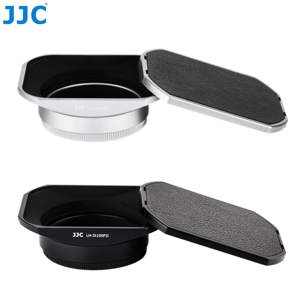 JJC LHX100 Square Metal Lens Hood with ARX100 Filter Adapter Ring for Fujifilm X100V X100F