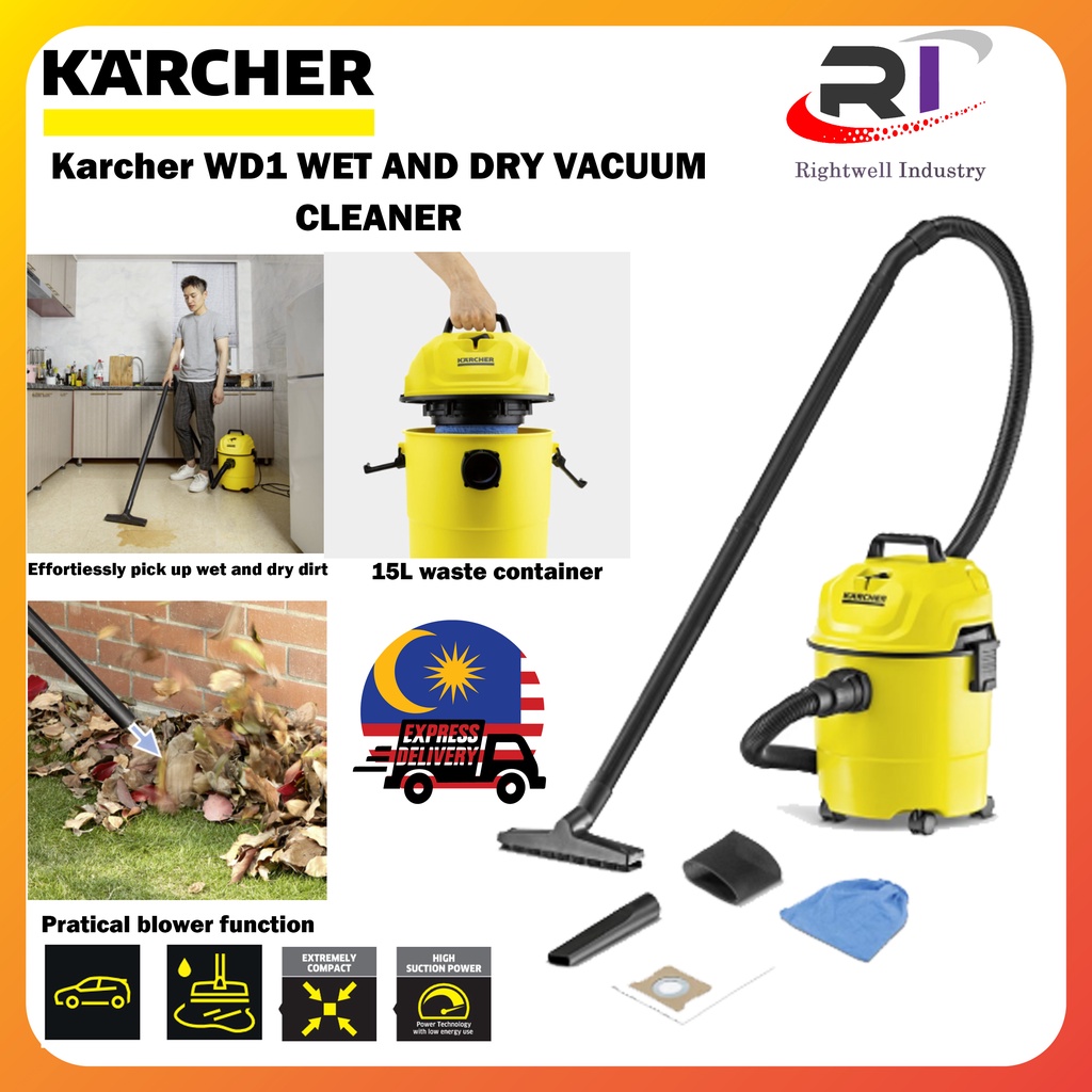 Karcher WD1 WET AND DRY VACUUM CLEANER Shopee Malaysia