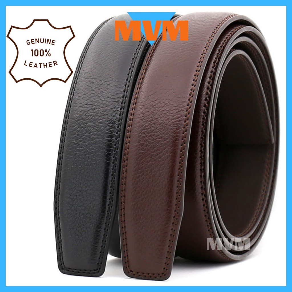 100 Cowhide Leather (Malaysia Stock) Men's Leather Automatic Waist