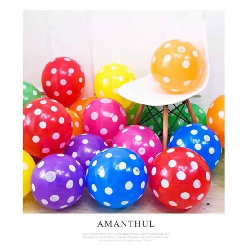 [offer] 12" Latex Polka Dot Balloon for birthday decoration, Weddings