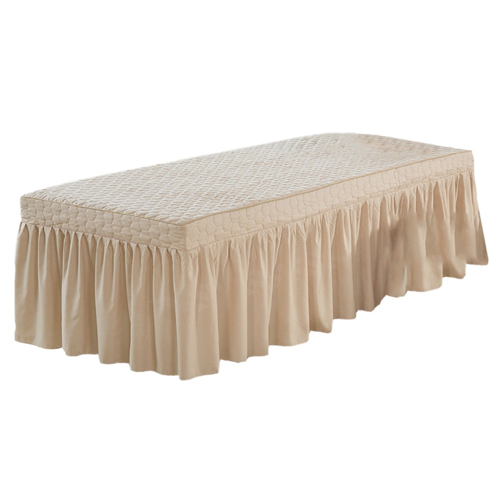 [HOMYLcfMY] Massage Table Skirt Facial Solon Spa Bed Valance Sheet Fit