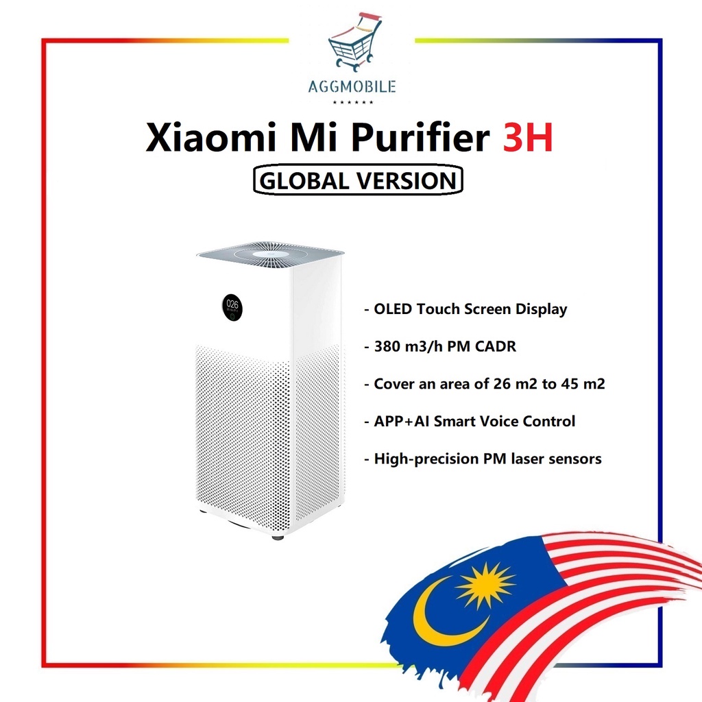 [Global] Xiaomi Mijia Mi Air Purifier 3H/3C Ready Stocks With 1 Year