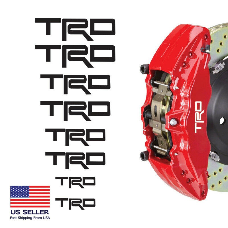 Fits Toyota TRD Brake Caliper High Temp Vinyl Decals Sticker 8PCS [Pick