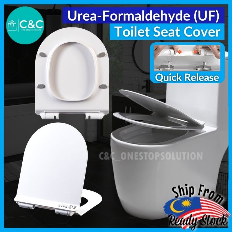 C&C UF U Shape Toilet Seat Cover With Soft Close Adjustable Hinge