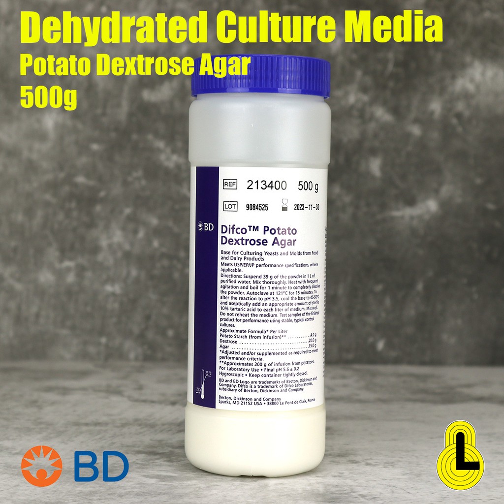 Culture Media Potato Dextrose Agar 500g BD Shopee Malaysia