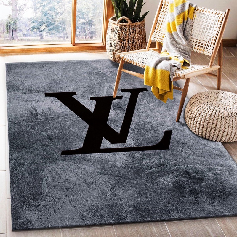 Luxury Branded Karpet LV Logo Carpet Louis Vuitton Big Logo Design