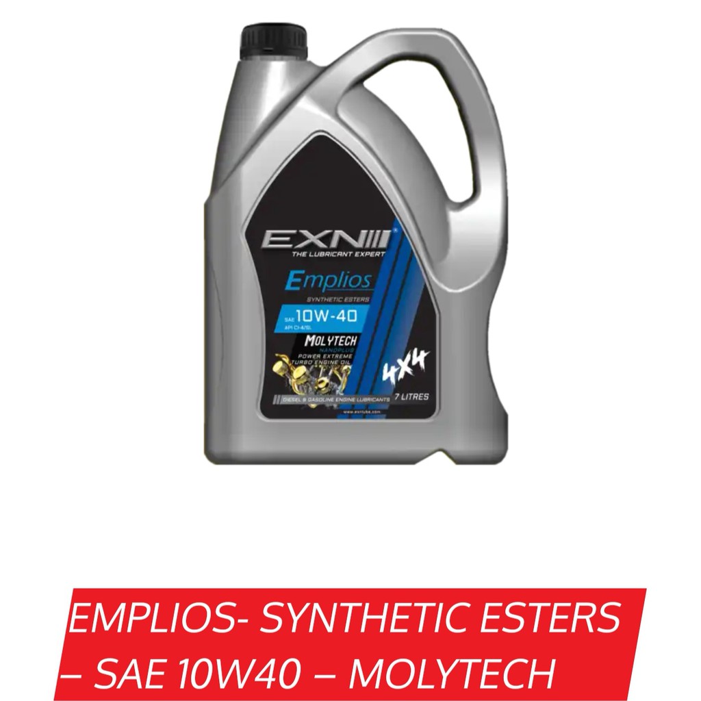 EXN EMPLIOS SAE 10W40 SYNTHETIC ESTERS API SL/CI4 ENGINE OIL 7L