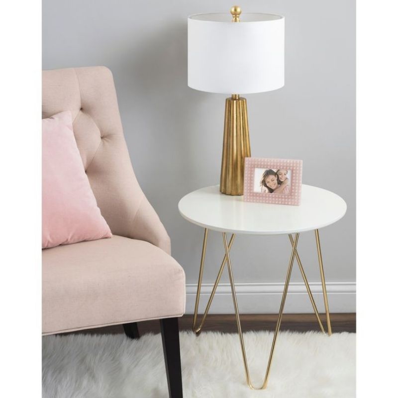 Gold Iron Leg Round Table/Gold Luxury Table Shopee Malaysia