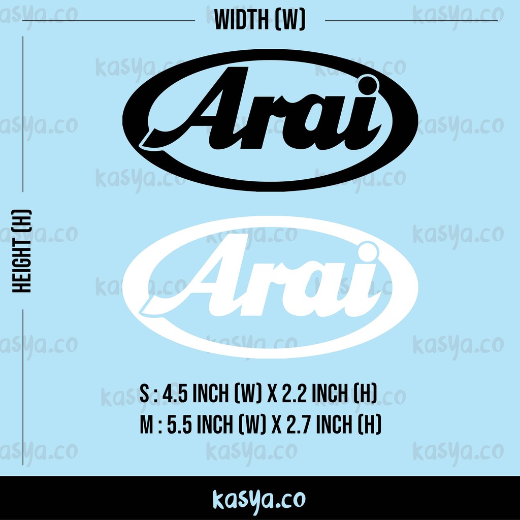 ARAI HELMET LOGO vinyl sticker cutting Shopee Malaysia