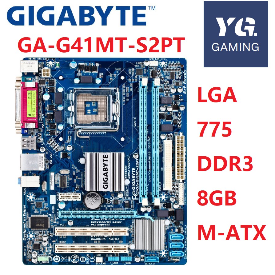 GIGABYTE GAG41MTS2PT Desktop Motherboard G41 Socket LGA 775 For Core