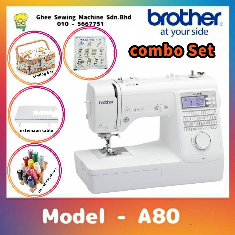 😊 READY STOCK 😊( EASY TO USE ) BROTHER MODEL A80 SEWING MACHINE