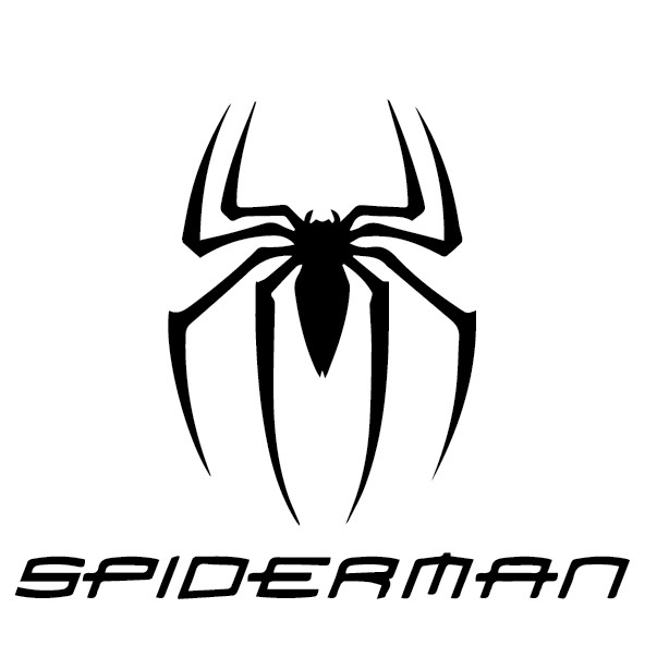 SPIDERMAN LOGO STICKER,SUPERHERO, STICKER CERMIN,STICKER PRODUCT,STICKER KERETA.STICKER MOTO