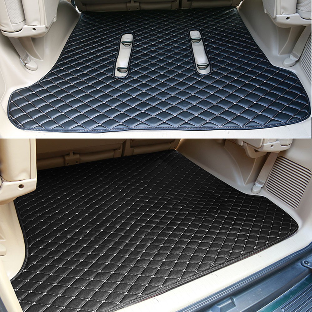 Leather Car Rear Trunk Floor Mat Carpets For Toyota Land Cruiser Prado