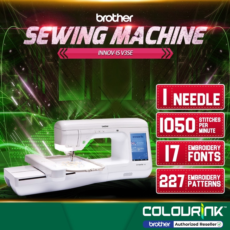 Brother INNOVIS V3SE Large Embroidery Area Sewing Machine Longarm