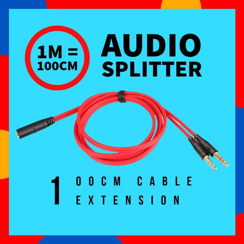 𝗔𝗨𝗗𝗕𝗢𝗫 𝗦𝗣𝗟𝗜𝗧𝗧𝗘𝗥 𝗔𝗨𝗗𝗜𝗢 Y 2 Male 1 Female Microphone Computer Headphone