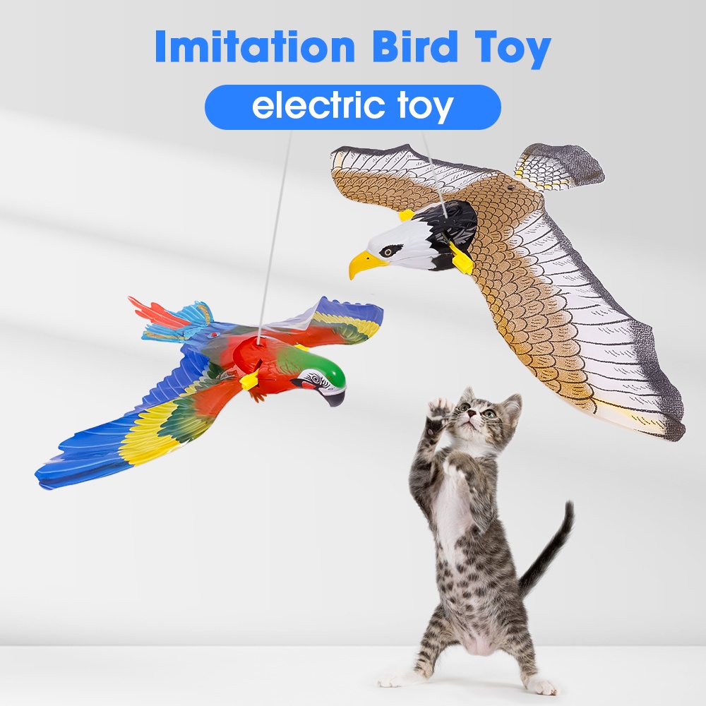 New Hanging Eagle Flying Bird Toy Simulation Bird Interactive Cat Toys