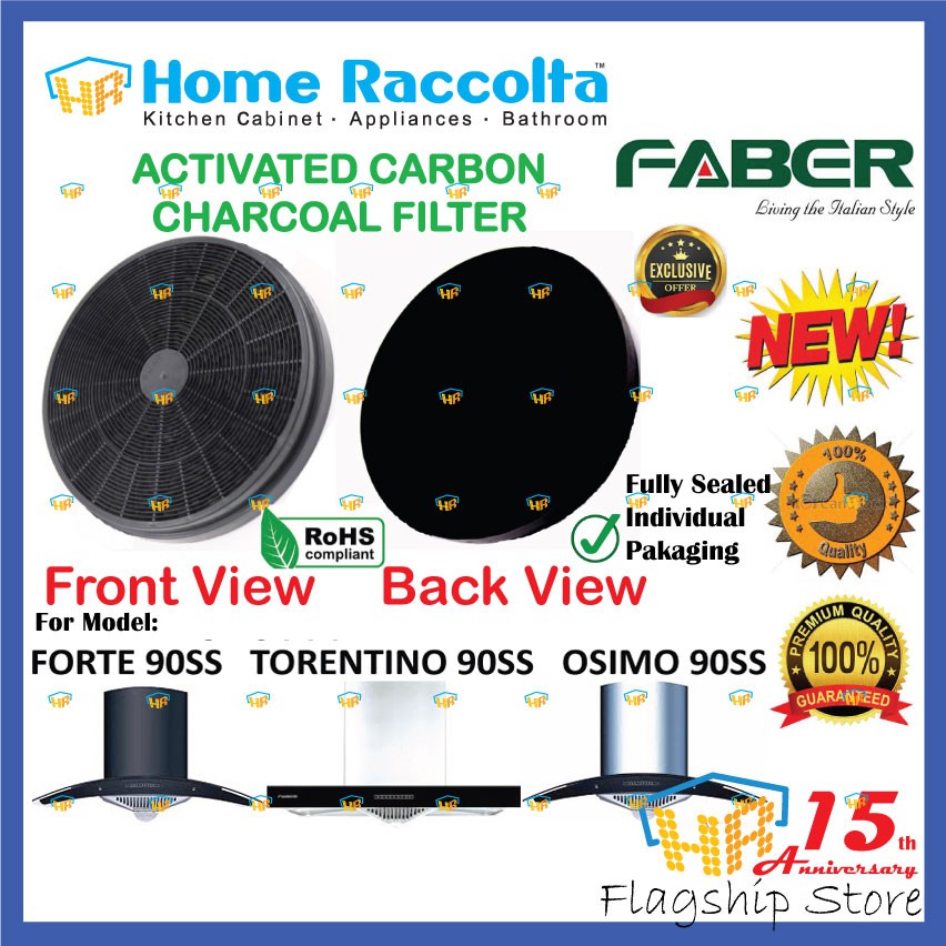 Activated Carbon Filter For Faber Cooker Hood Faber Hood OSIMO FORTE TORENTINO Charcoal Filter