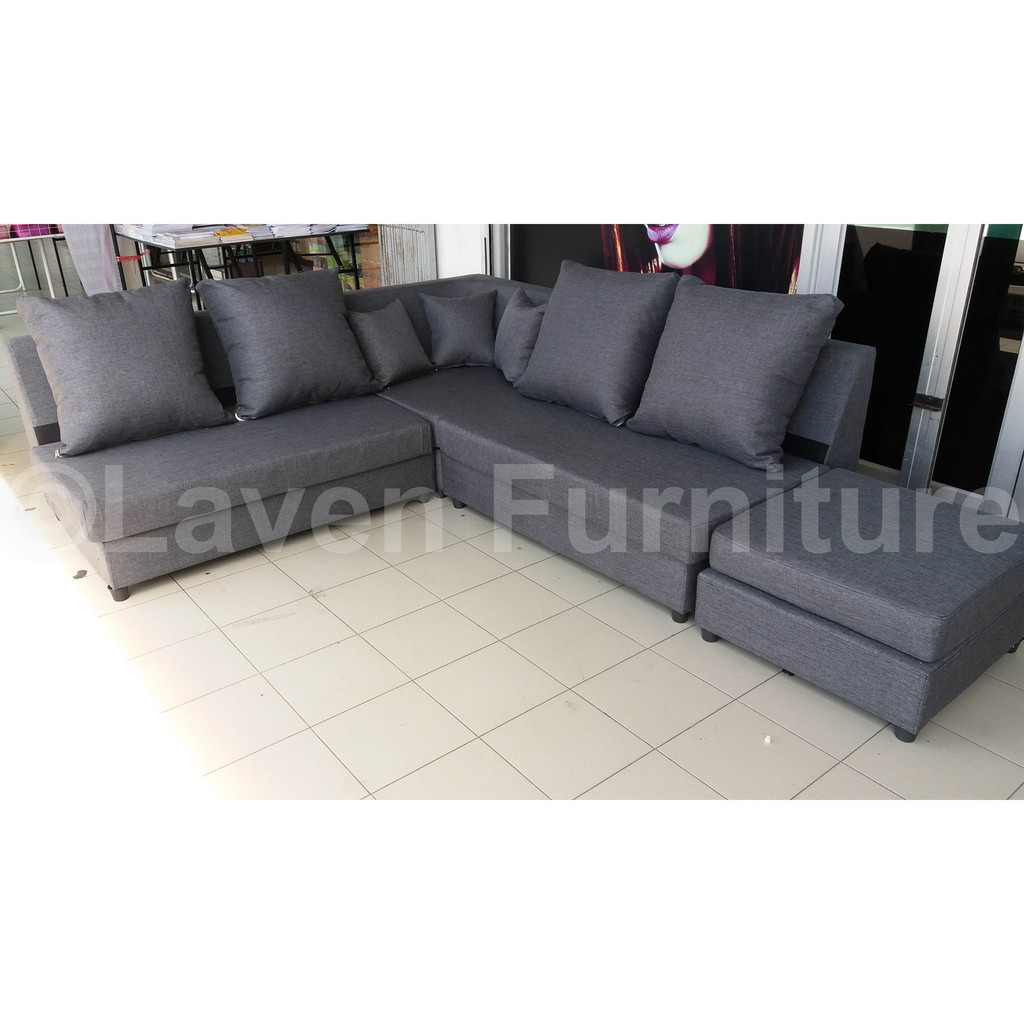 L Shape Sofa GREY For KuchingSamarahan SARAWAK ONLY CASH / LOAN