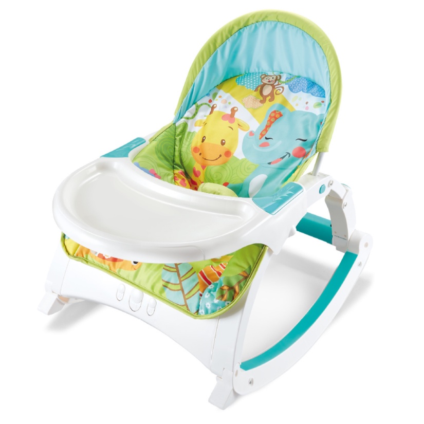 Baby Rocker With Food Tray Musical Rocking Chair Toddler Vibrating
