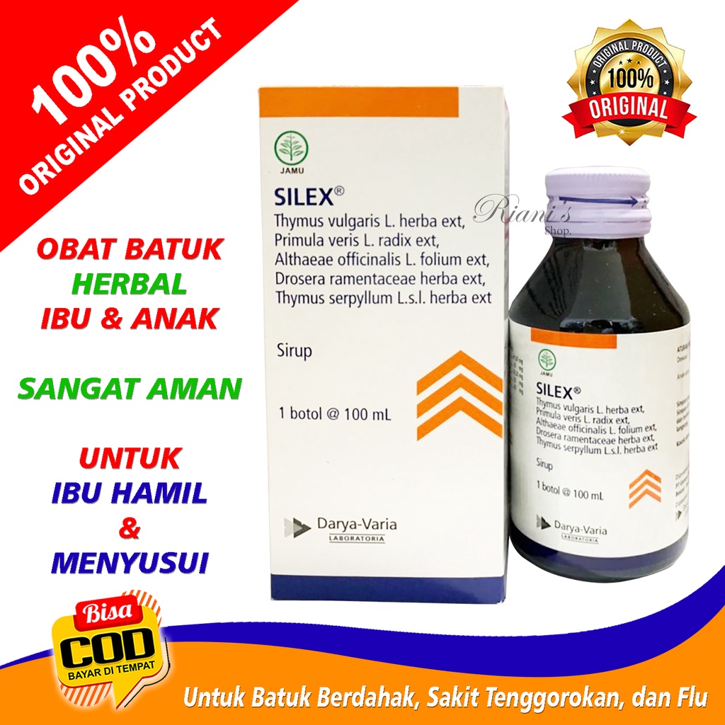 Silex Original Herbal Medicine Cough Syrup Throat Pain For Pregnant