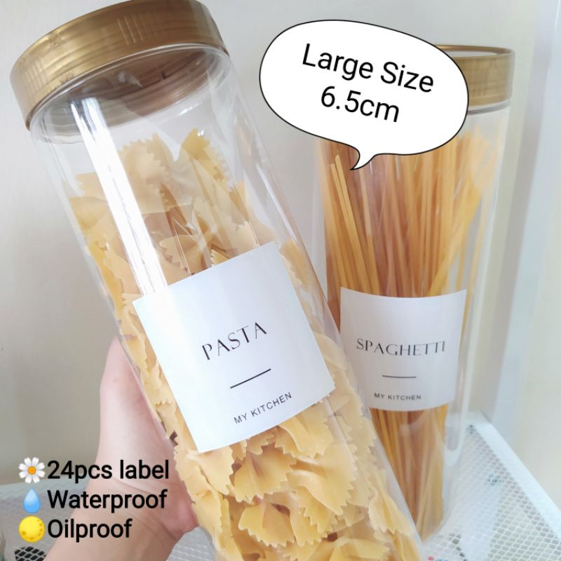 LARGE SIZE Sticker Dapur / Square Pantry Sticker / Sticker Barang Dapur