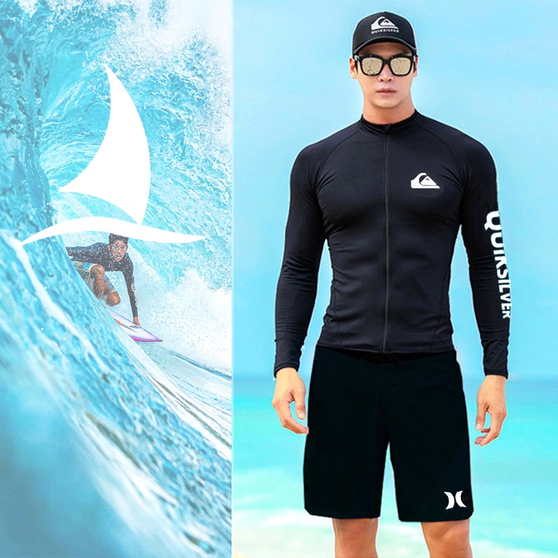 Men's wetsuit / sun protection longsleeved top / quickdrying swimsuit