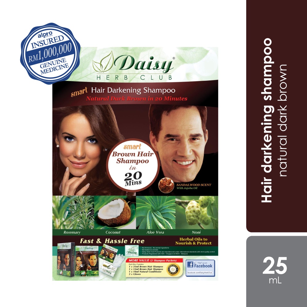 Daisy Hair Darkening Shampoo Natural Black 25ml / Natural Dark Brown