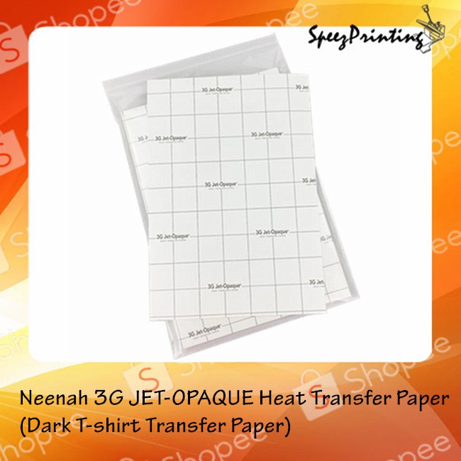 Neenah 3G JETOPAQUE Heat Transfer Paper (Dark Tshirt Transfer Paper) Shopee Malaysia