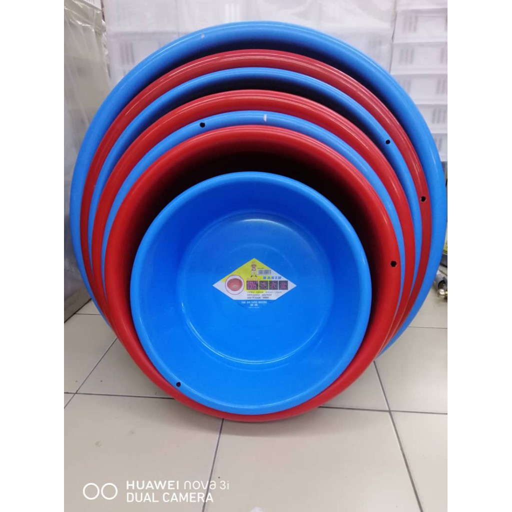 ROBINHOOD Round Plastic Basin 15"/19"/20“/22”/24“/25”/27“(jenis tebal) Shopee Malaysia