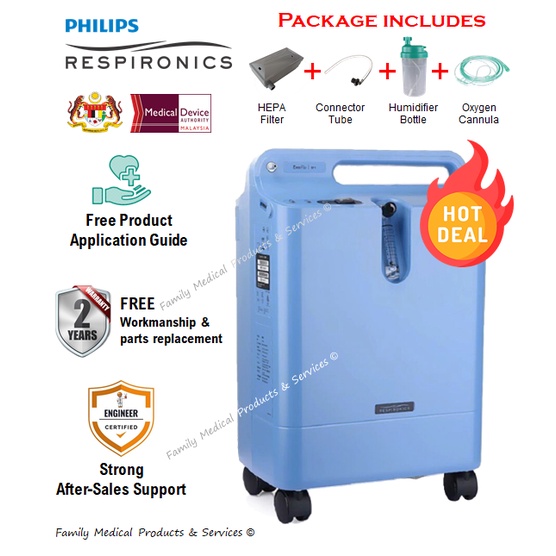 Philips Respironics EverFlo Oxygen Concentrator 5LPM, medical grade with 2year warranty, FREE