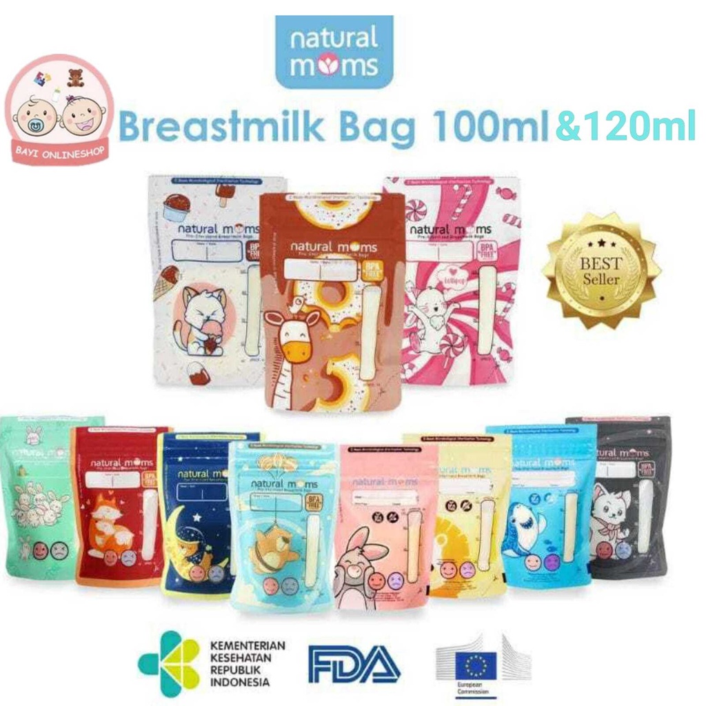 Natural MOMS BREAST MILK BAG 120ML BREAST MILK BAG THERMAL SENSOR