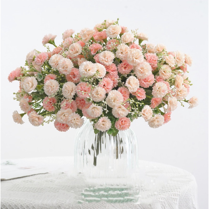 20 Heads/Bouquet Artificial Carnation Silk Carnation Flowers Bride
