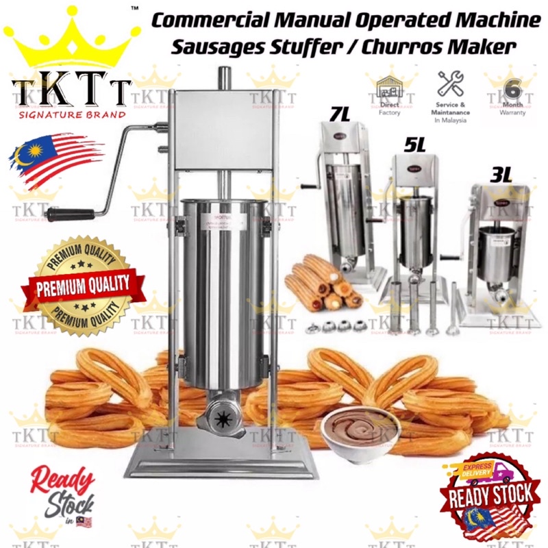 TKTT ™️ Manual Spanish Churros Making Machine Vertical Sausage Stuffer