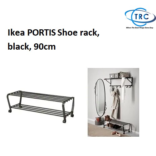 PORTIS Shoe rack, black, 90cm 100 GENUINE IKEA Shopee Malaysia