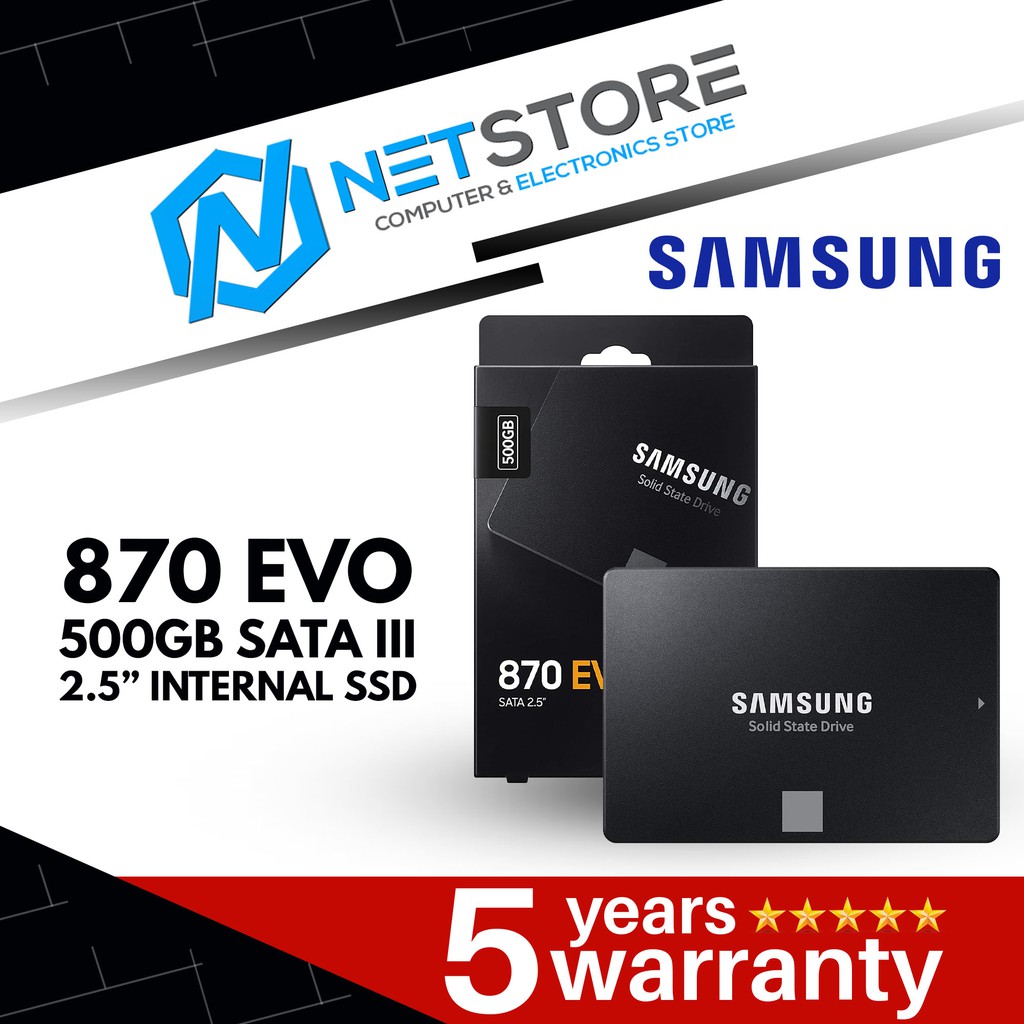 SAMSUNG 870 EVO 500GB 2.5" SATA III INTERNAL SSD MZ77E500BW Shopee