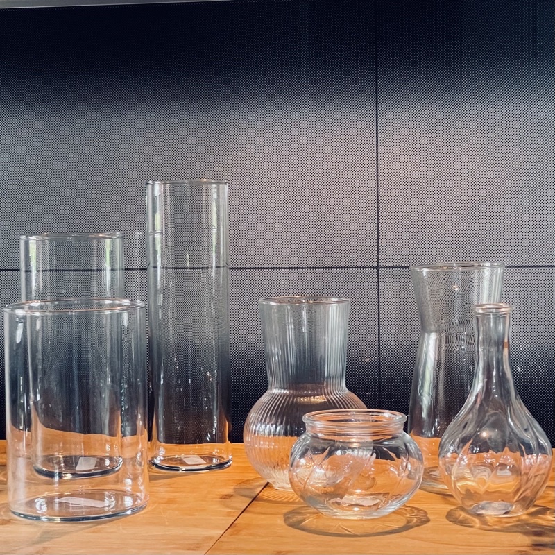 IKEA Glass Vase // Vas Kaca Viljestark & Padrag & Cylinder & Karaff