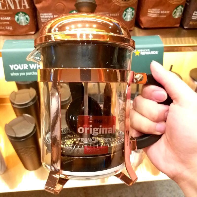 ORIGINAL Starbucks Bodum Stainless Series Rose Gold Copper Colour