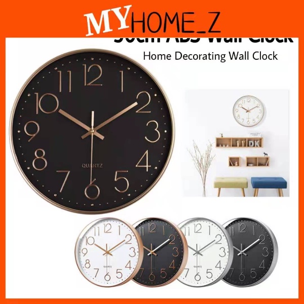 MYHZ_Japan Quartz Movement 30cm Modern Silent Jam Dinding Wall Clock