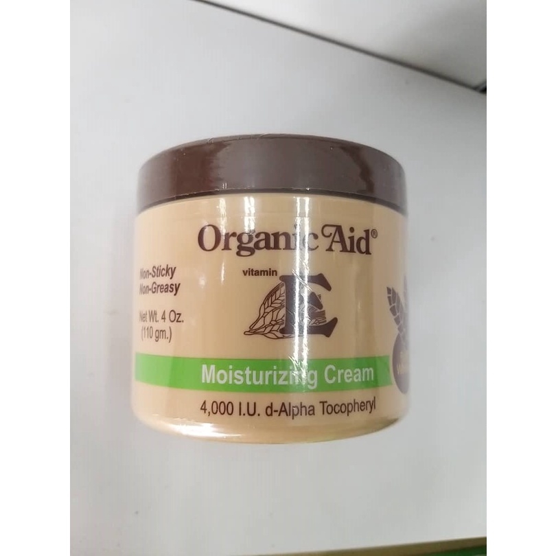 Organic Aid Vitamin E Moisturizing Cream 4000IU 110GM [EXP03/26]/1000IU 28G [EXP10/25